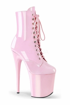 FLAMINGO-1020 Platform Ankle Boot | Pink Patent