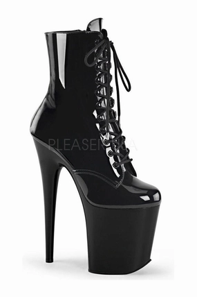 FLAMINGO-1020 Platform Boot  | Black Patent