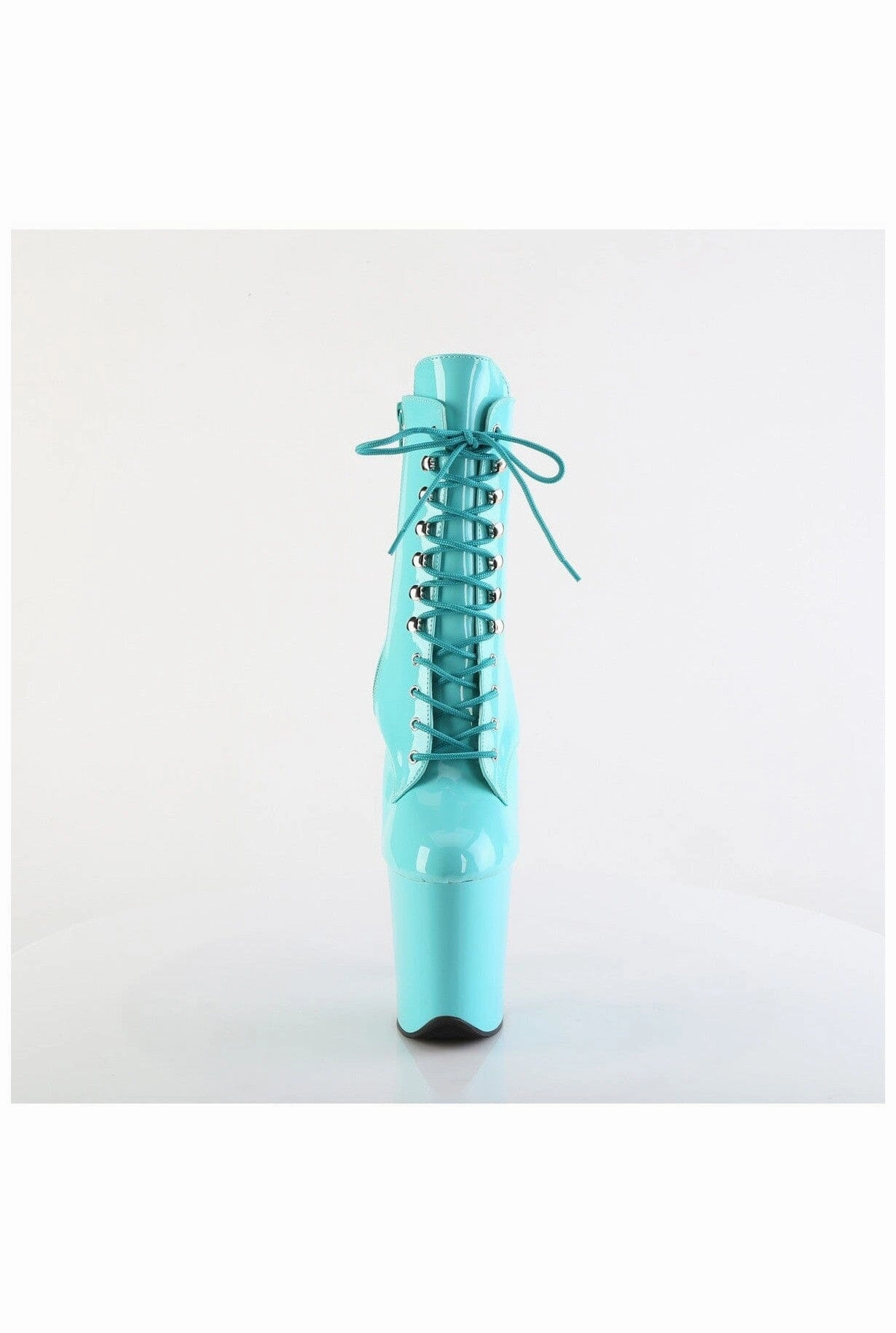 FLAMINGO-1020 Turquoise Patent Ankle Boot