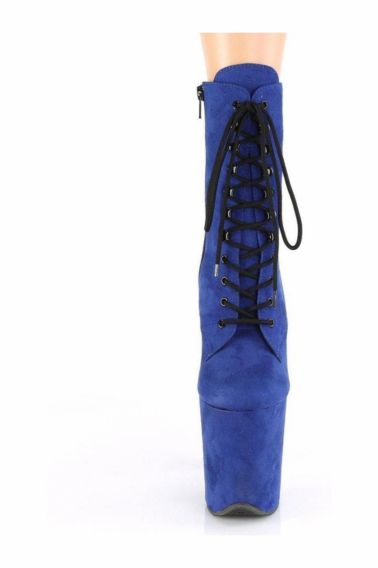 FLAMINGO-1020FS Ankle Boot | Blue Faux Suede