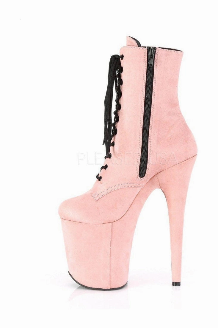 FLAMINGO-1020FS Platform Ankle Boot | Fuchsia Faux Leather