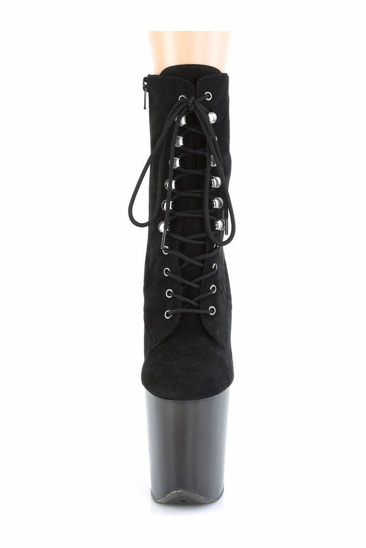 FLAMINGO-1020FST Exotic Boot | Black Faux Suede