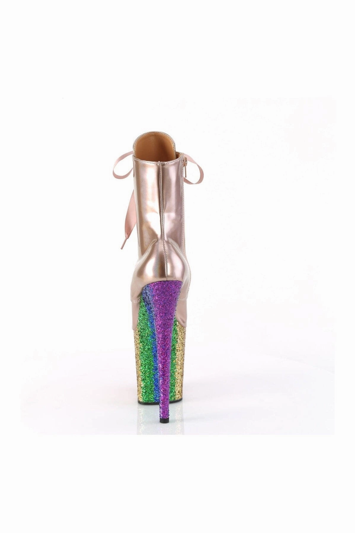 FLAMINGO-1020HG Rose Gold Patent Ankle Boot