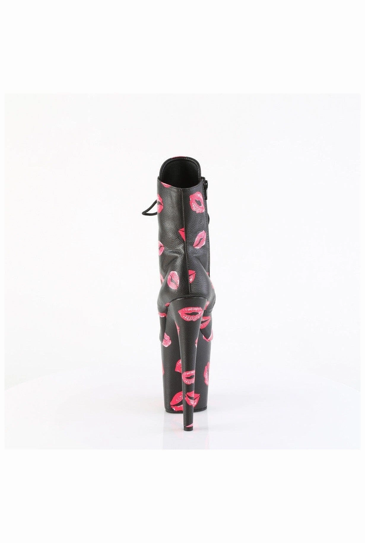 FLAMINGO-1020KISSES Black Faux Leather Ankle Boot