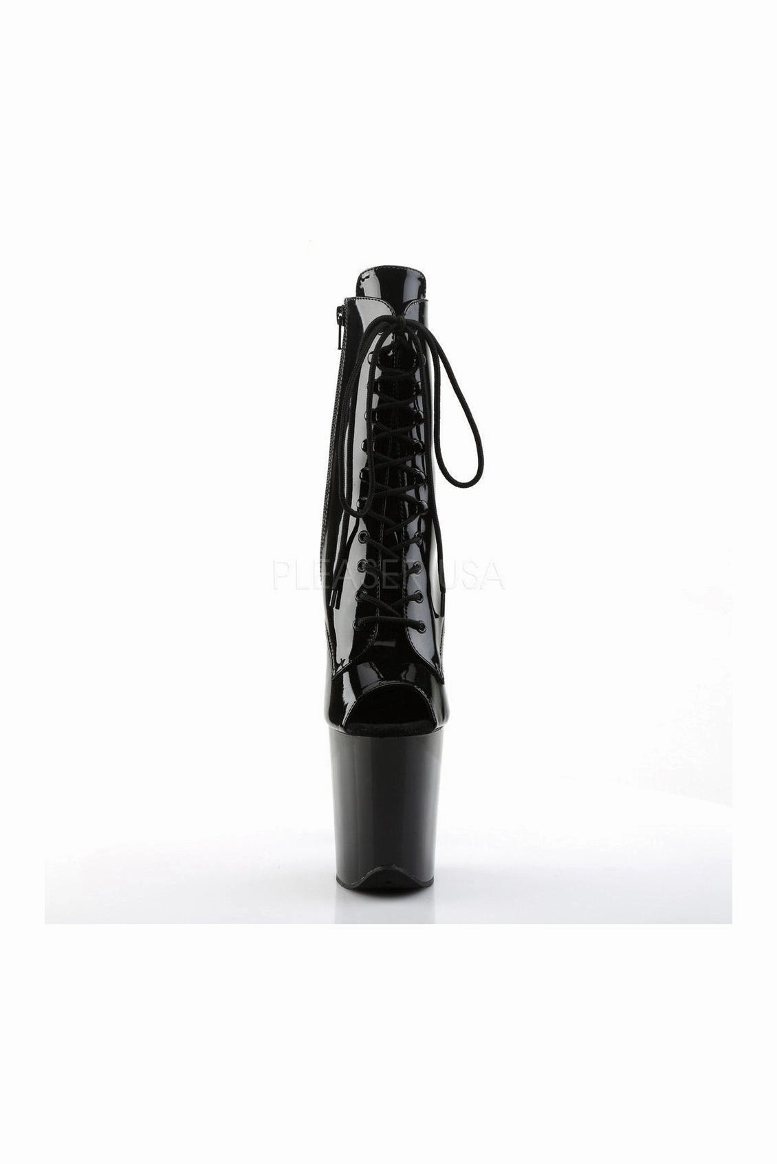 FLAMINGO-1021 Platform Boot  | Black Patent