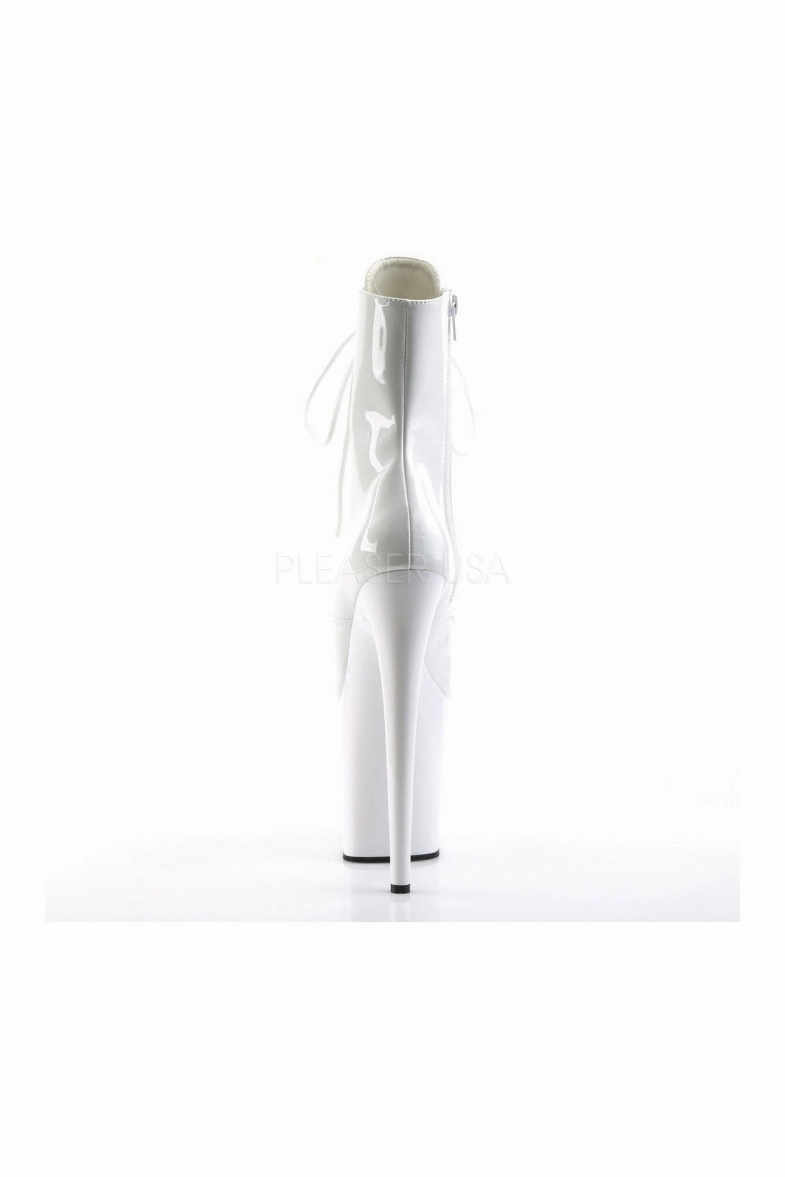 FLAMINGO-1021 Platform Boot  | White Patent