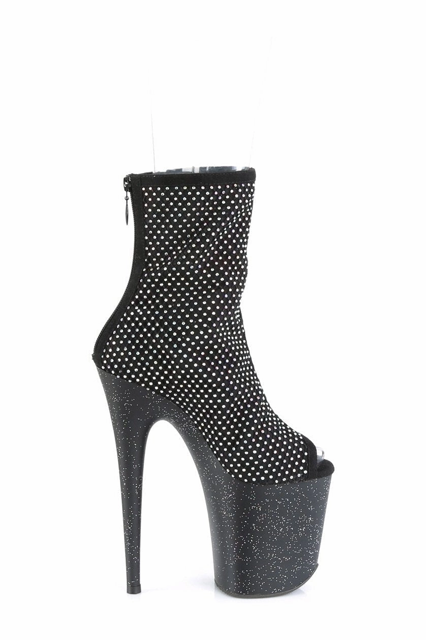 FLAMINGO-1031GM Ankle Boot | Black Faux Suede