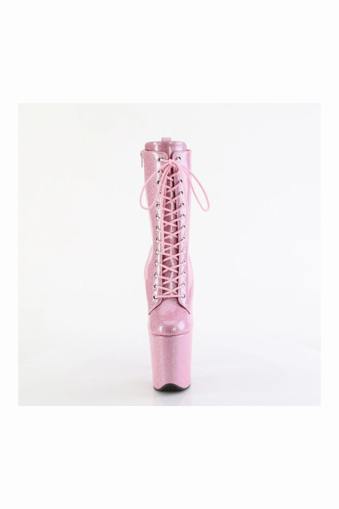 FLAMINGO-1040GP Pink Glitter Patent Ankle Boot