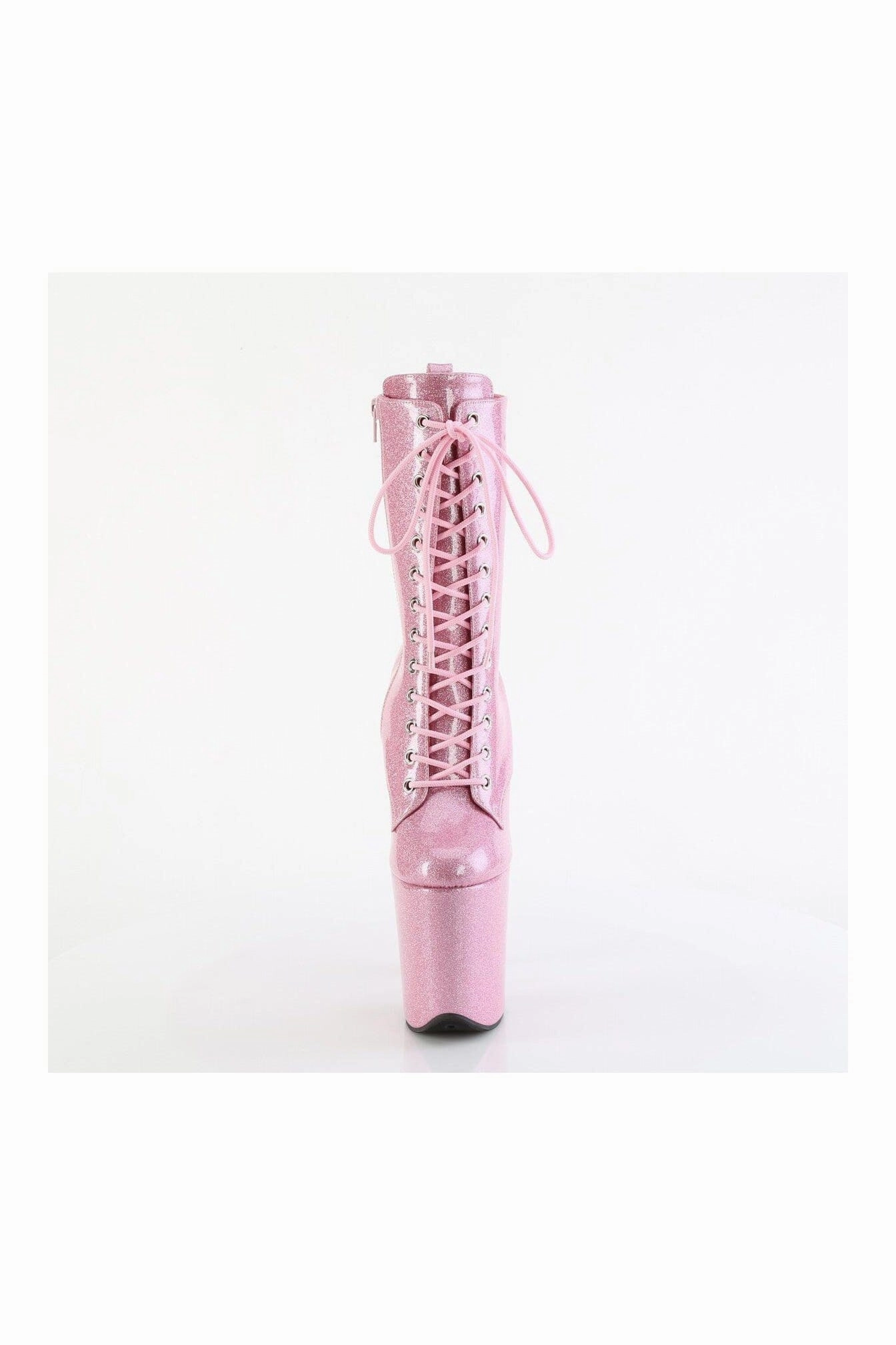 FLAMINGO-1040GP Pink Glitter Patent Ankle Boot