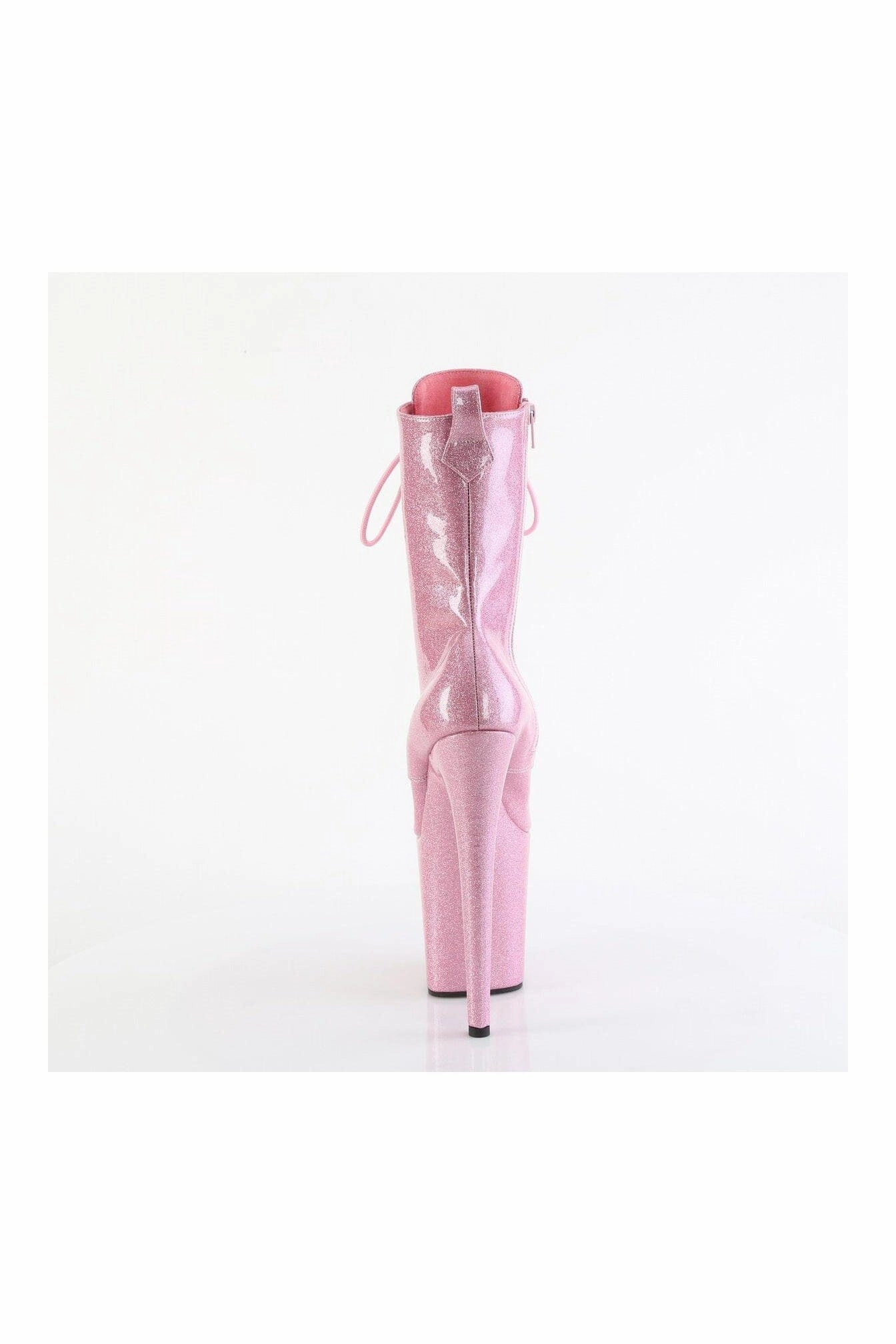 FLAMINGO-1040GP Pink Glitter Patent Ankle Boot