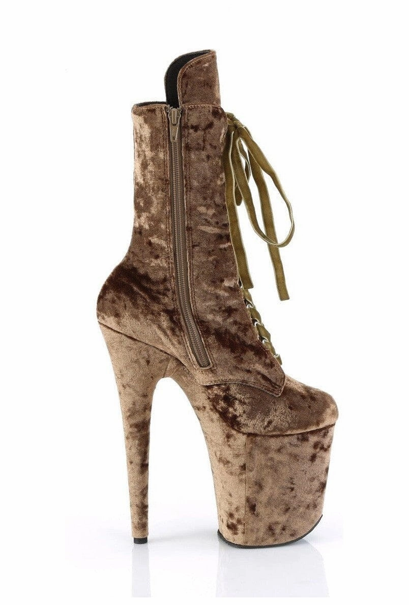 FLAMINGO-1045VEL Green Velvet Ankle Boot