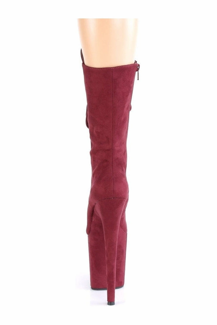 FLAMINGO-1050FS Exotic Boot | Burgundy Faux Suede