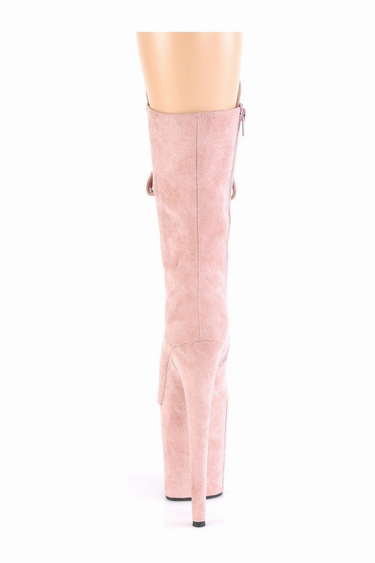 FLAMINGO-1050FS Exotic Boot | RoseGold Faux Suede