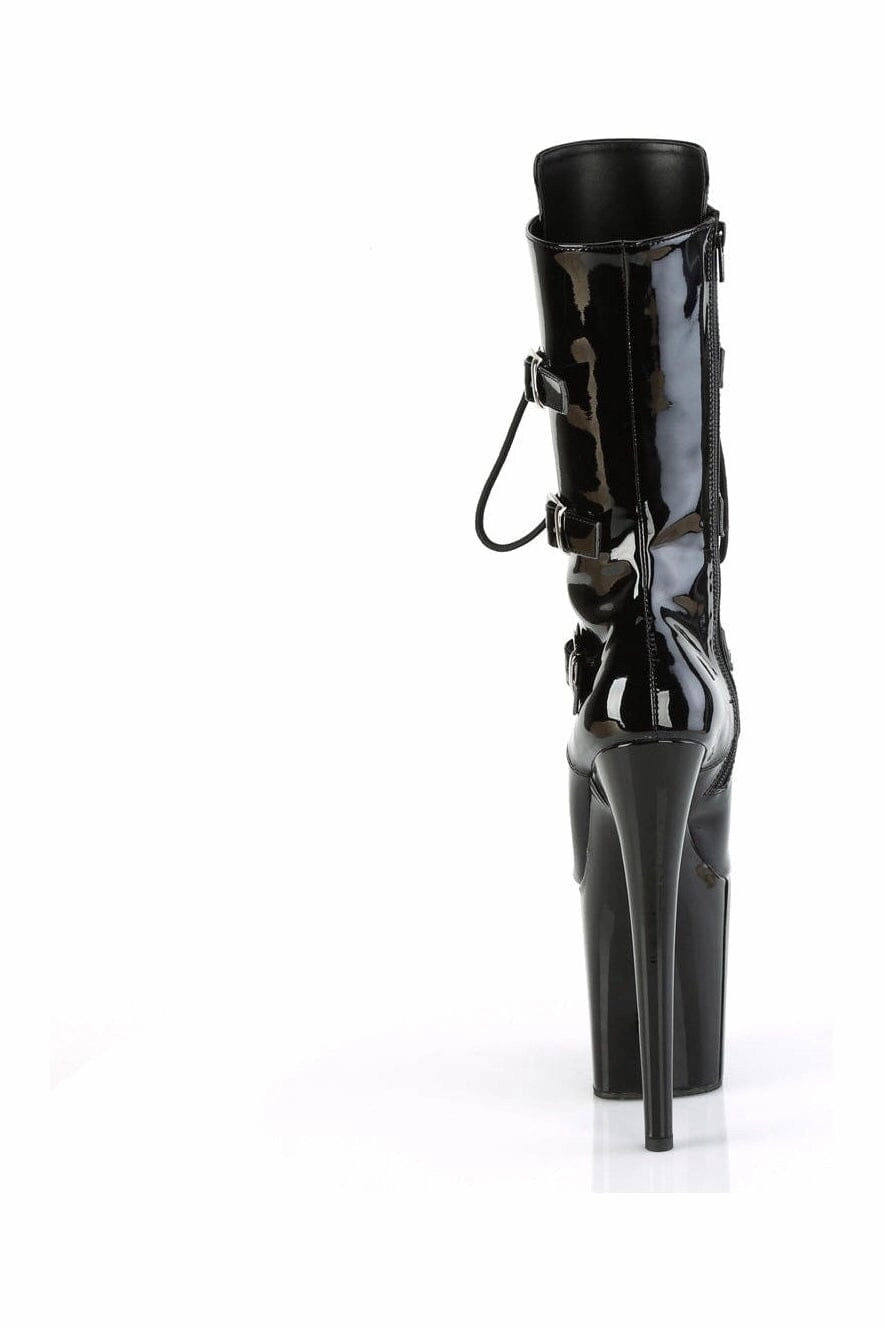 FLAMINGO-1053 Black Patent Knee Boot