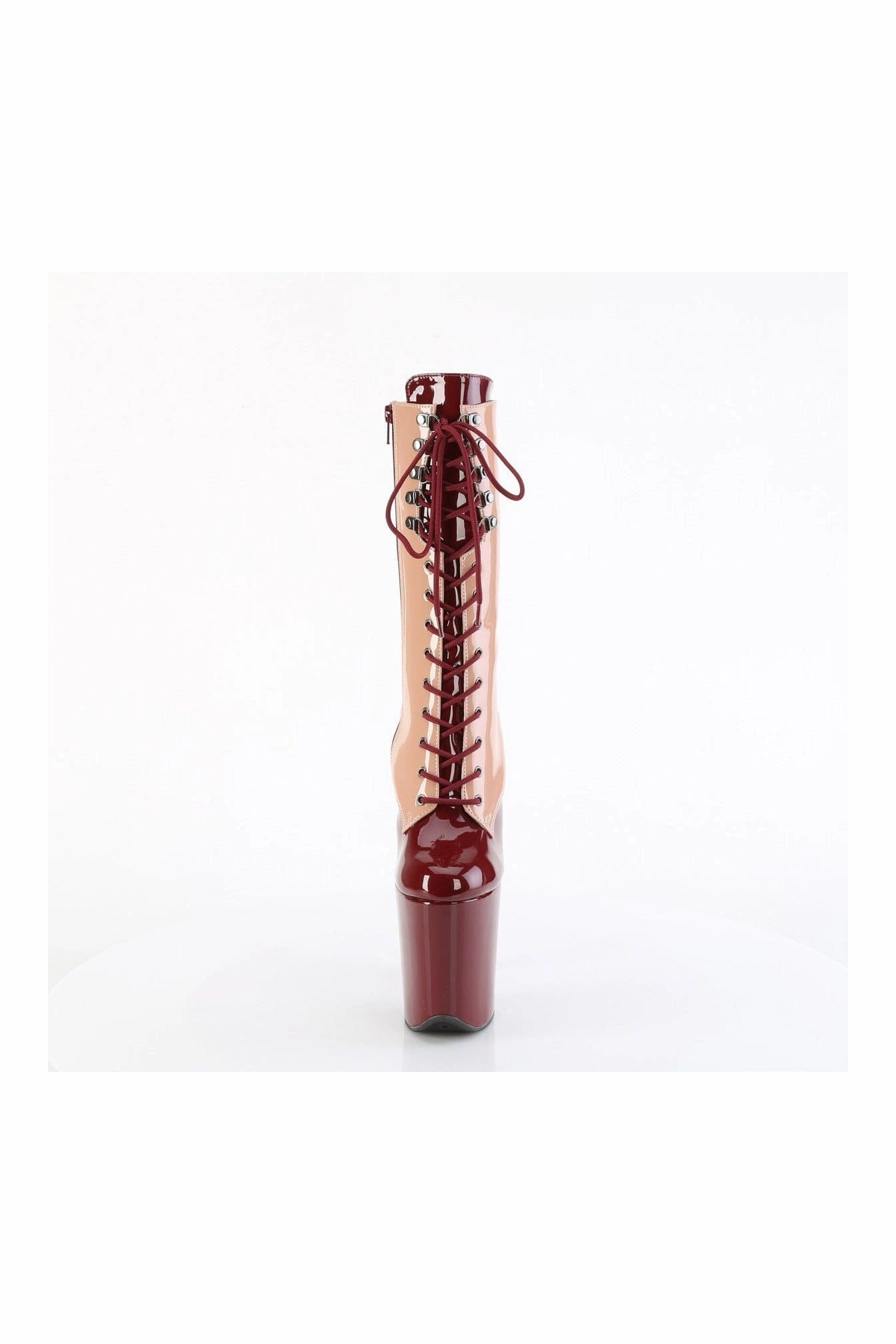 FLAMINGO-1054DC Burgundy Patent Knee Boot