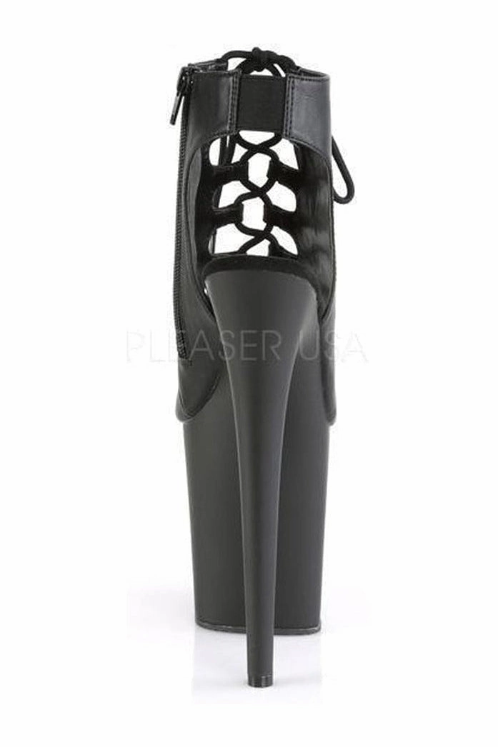 FLAMINGO-800-20 Platform Ankle Boot | Black Faux Leather