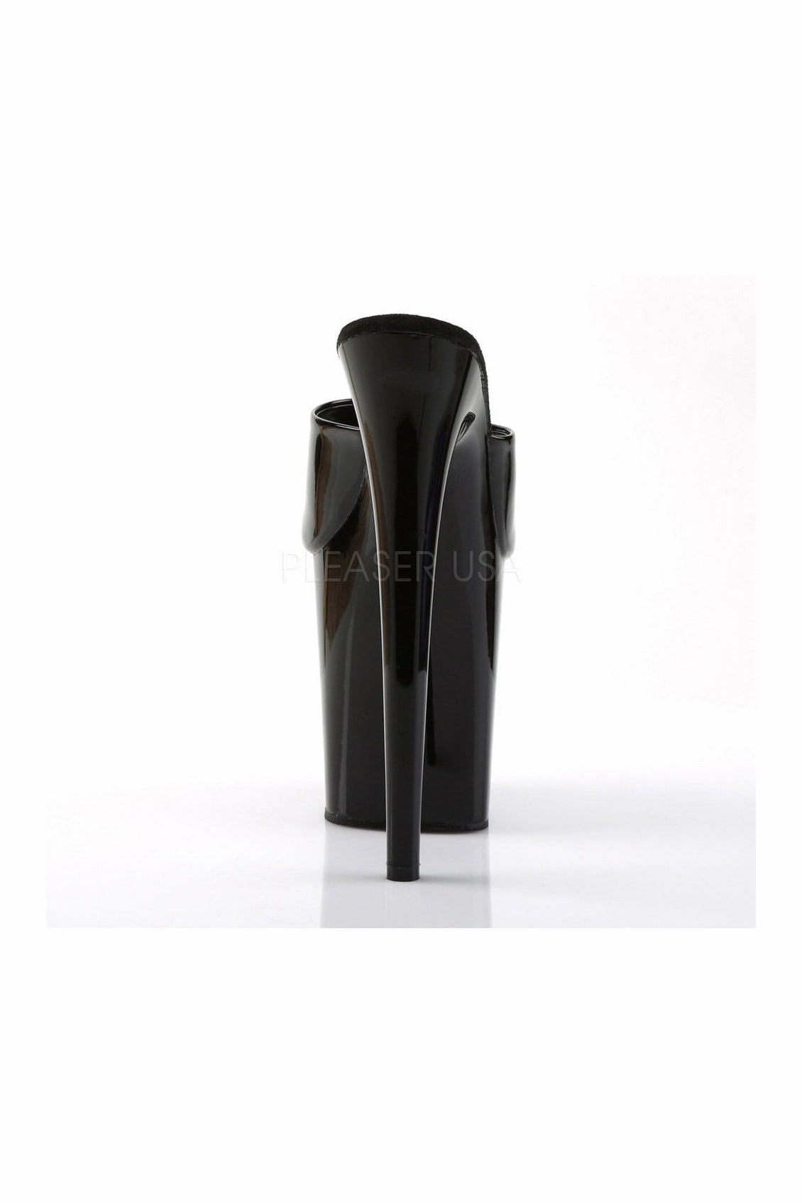 FLAMINGO-801 Platform Slide  | Black Patent
