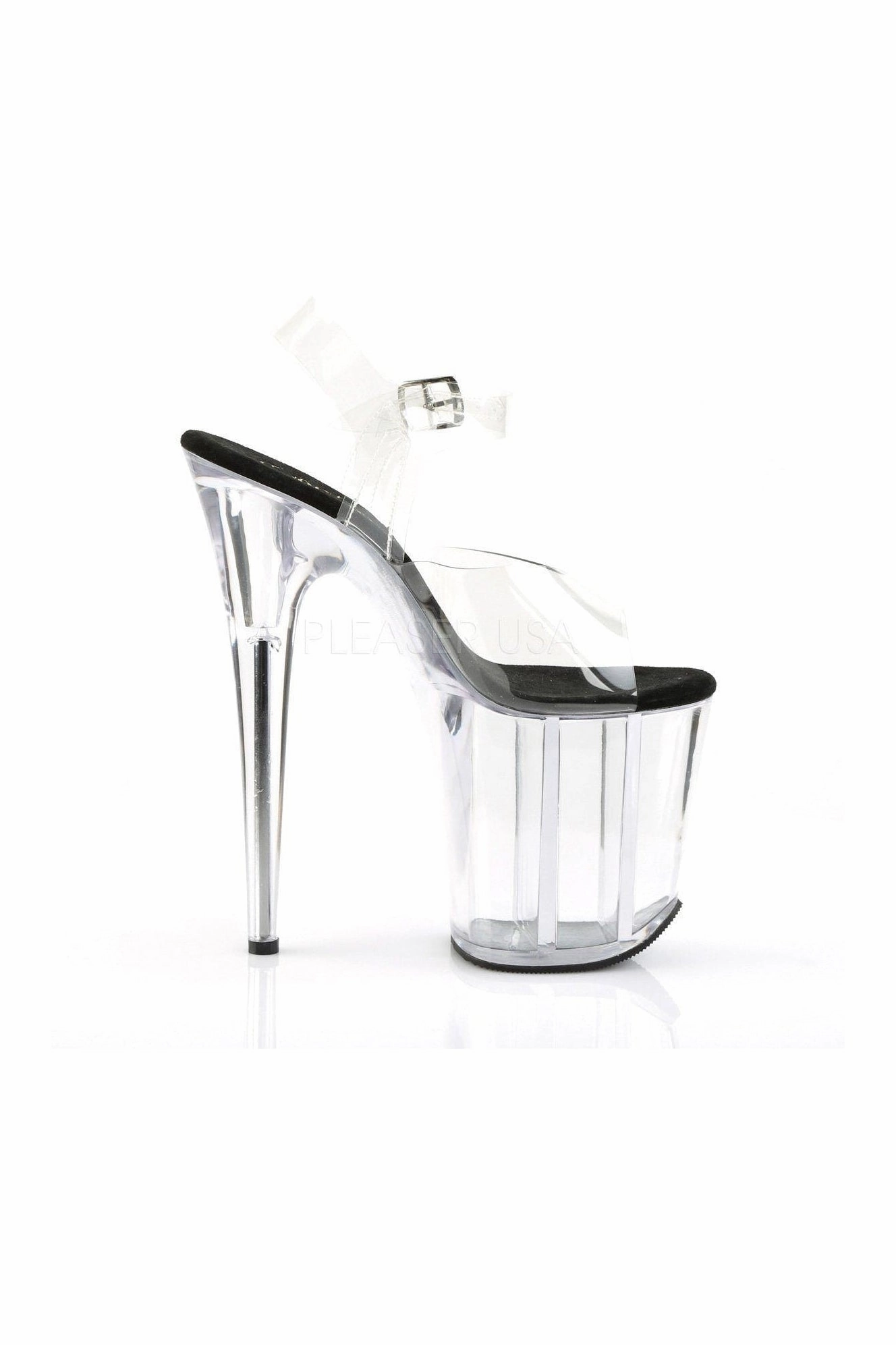 FLAMINGO-808 Platform Sandal  | Black Vinyl