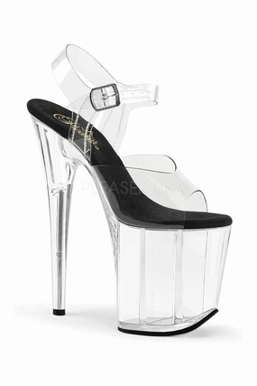 FLAMINGO-808 Platform Sandal  | Black Vinyl