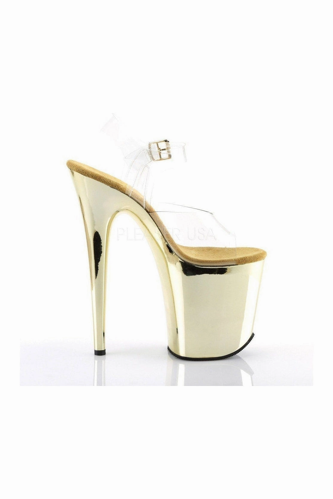 FLAMINGO-808 Platform Sandal  | Clear Vinyl