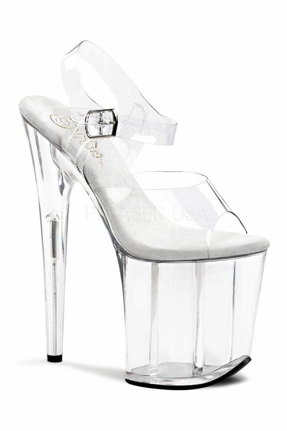 FLAMINGO-808 Platform Sandal  | Clear Vinyl