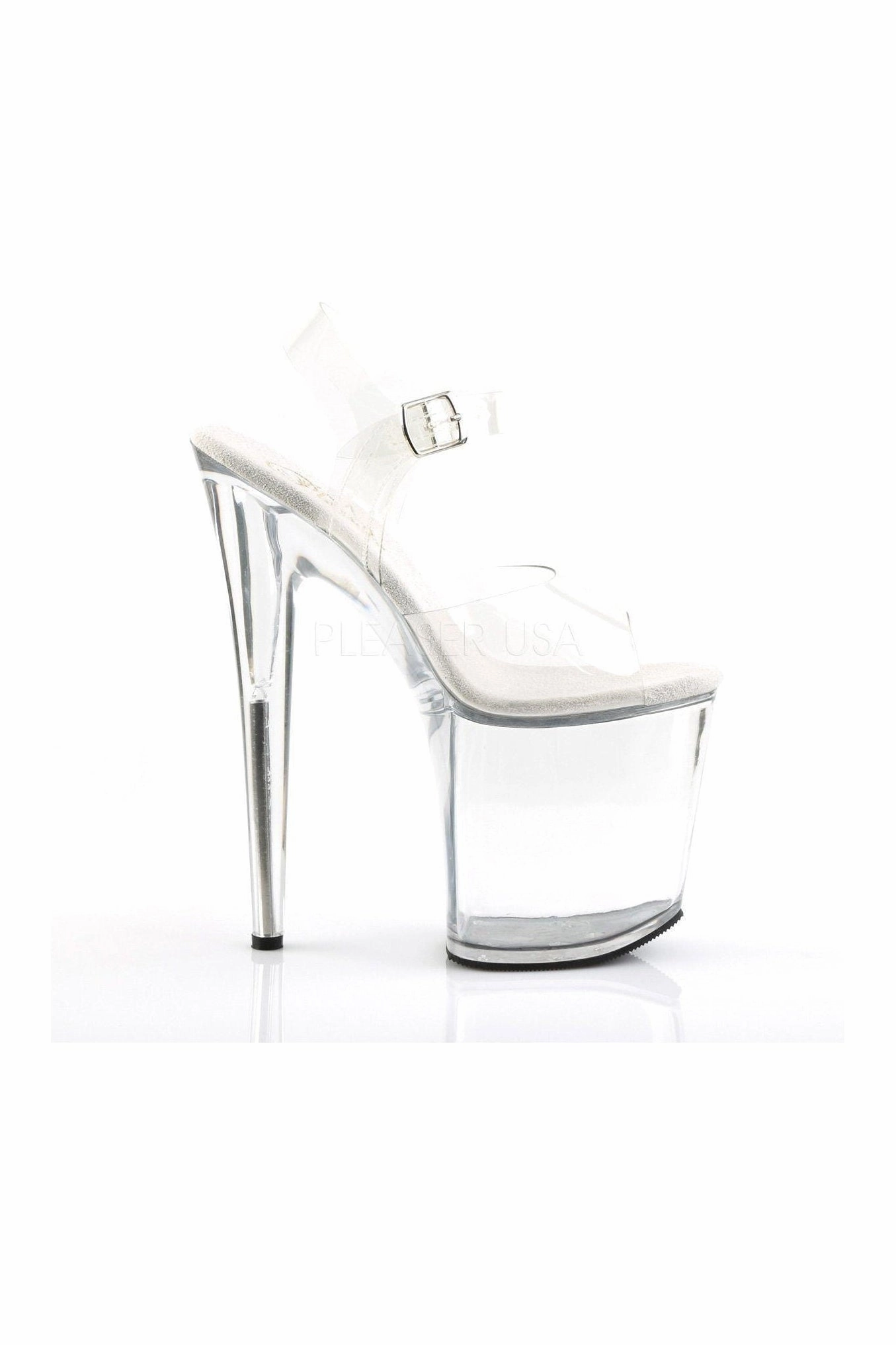 FLAMINGO-808 Platform Sandal  | Clear Vinyl