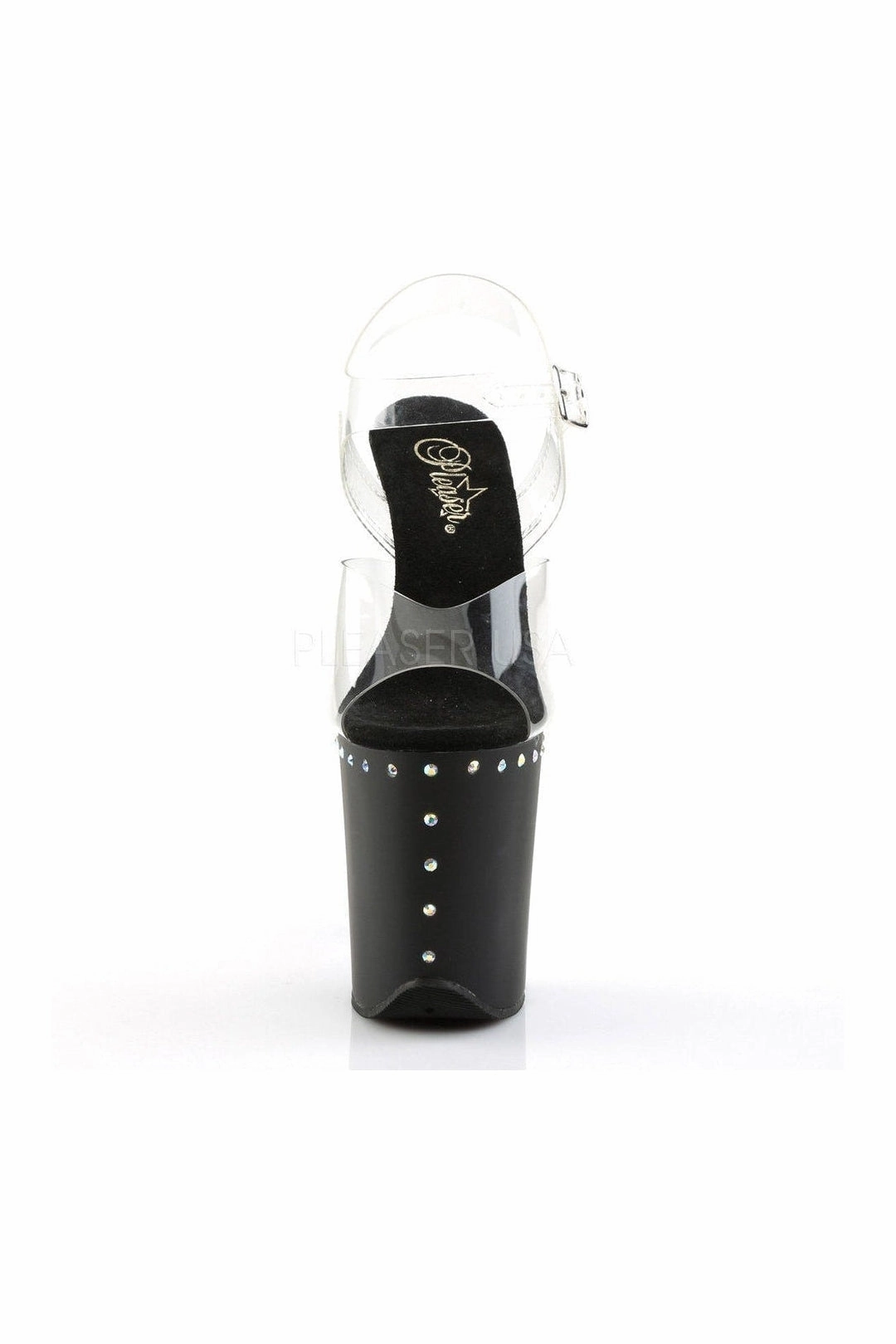 FLAMINGO-808ABLS Platform Sandal  | Black Vinyl