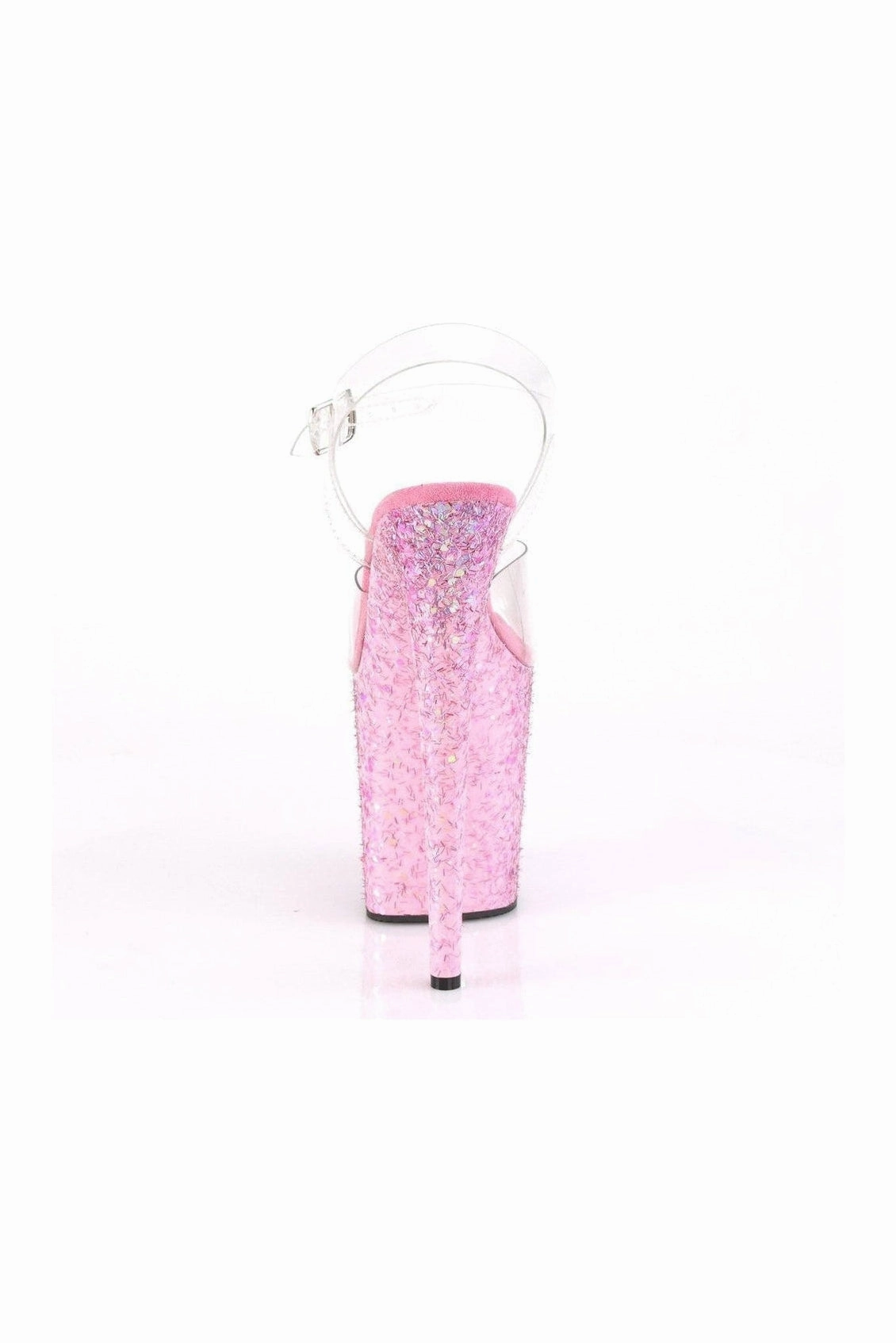FLAMINGO-808CF Exotic Platform Sandal | Clear Vinyl