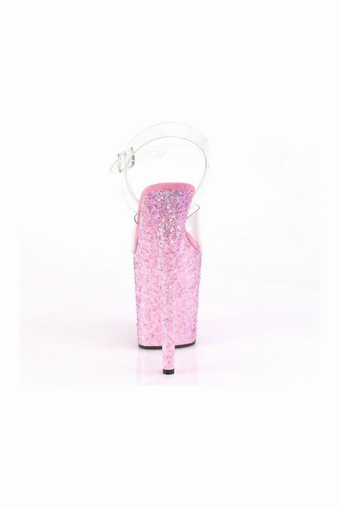 FLAMINGO-808CF Exotic Platform Sandal | Clear Vinyl