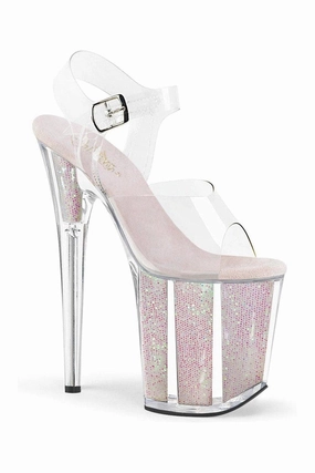 FLAMINGO-808G Exotic Sandal | Clear Vinyl