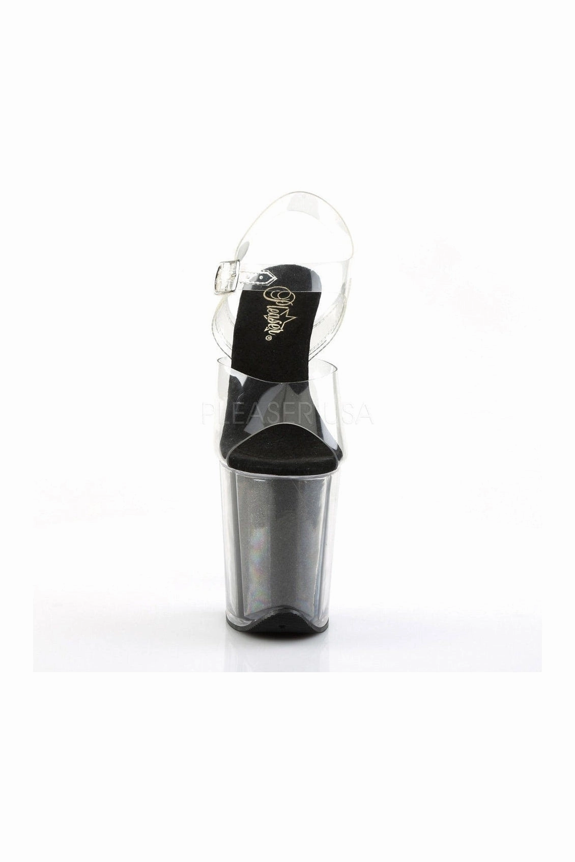 FLAMINGO-808G Platform Sandal  | Black Vinyl