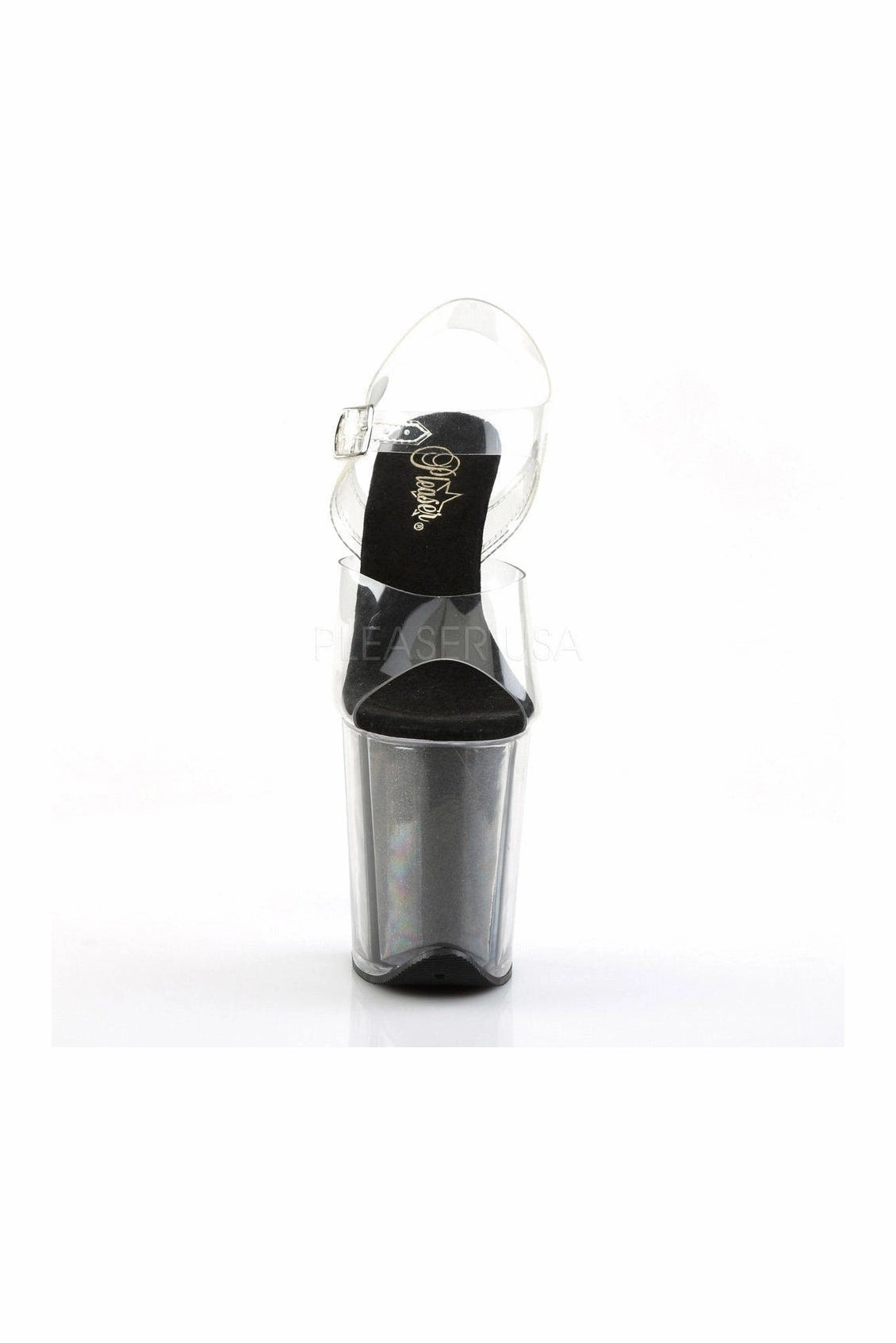 FLAMINGO-808G Platform Sandal  | Black Vinyl