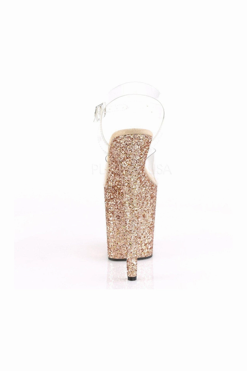 FLAMINGO-808LG Platform Sandal | Clear Vinyl