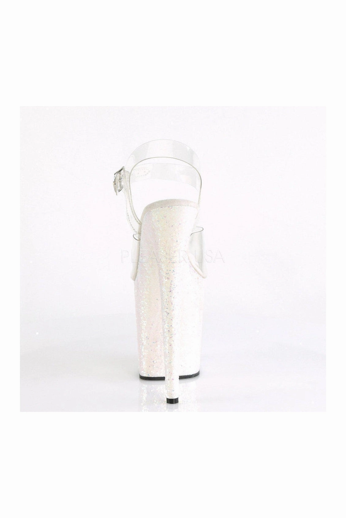 FLAMINGO-808LG Platform Sandal | Clear Vinyl