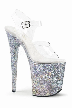 FLAMINGO-808LG Platform Sandal  | Clear Vinyl