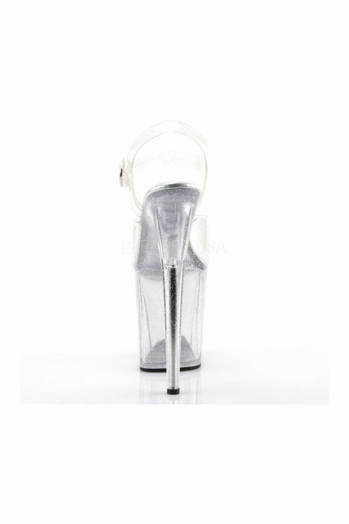 FLAMINGO-808MMG Platform Sandal  | Clear Vinyl