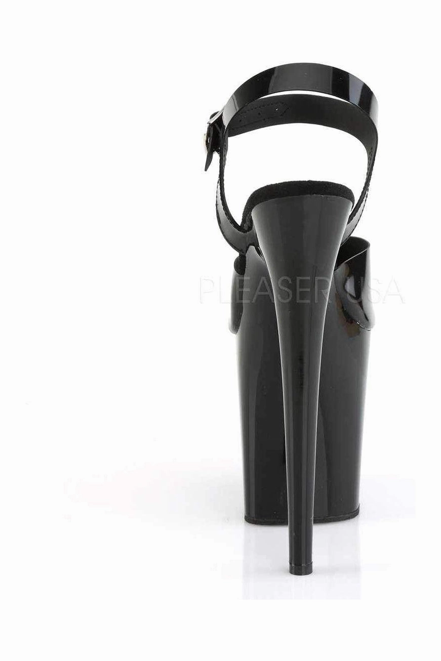 FLAMINGO-808N Platform Sandal | Black Faux Leather