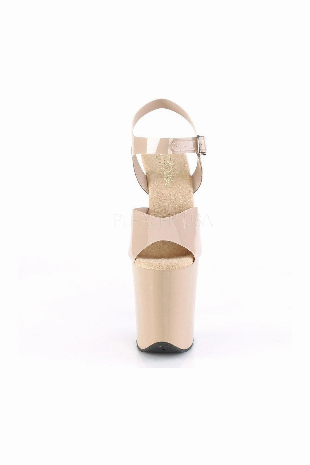 FLAMINGO-808N Platform Sandal | Nude Faux Leather