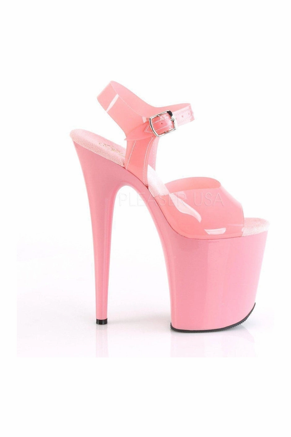 FLAMINGO-808N Platform Sandal | Pink Faux Leather