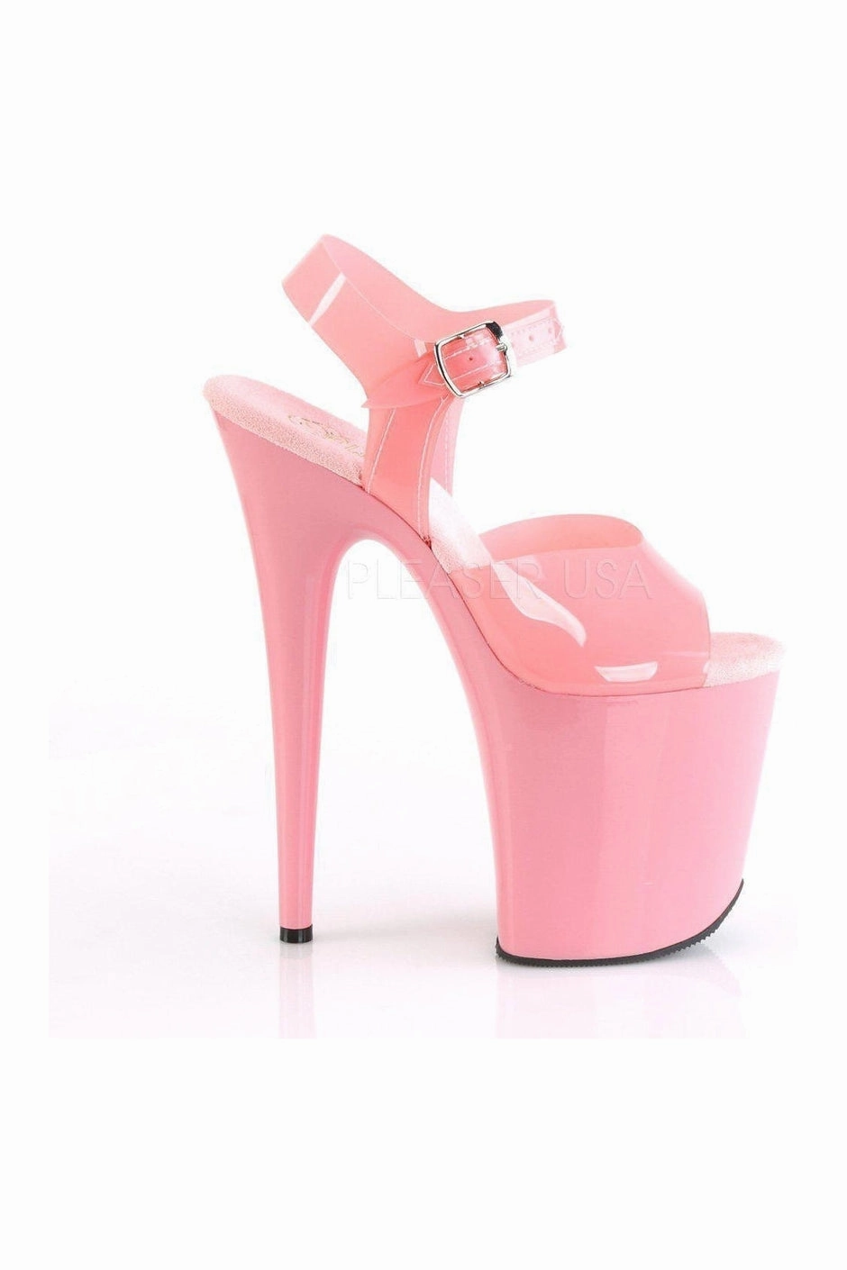 FLAMINGO-808N Platform Sandal | Pink Faux Leather