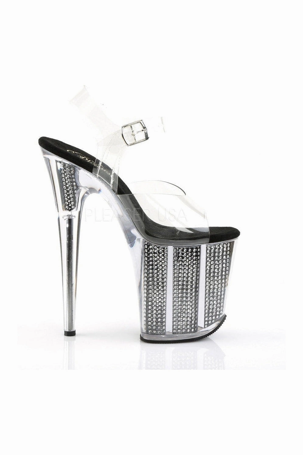 FLAMINGO-808SRS Platform Sandal  | Black Vinyl