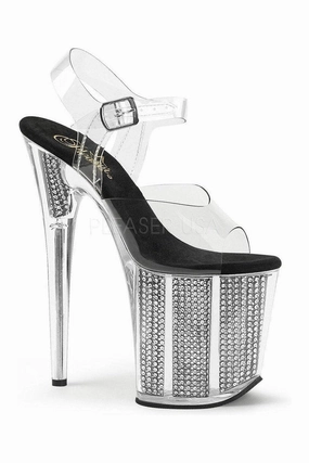FLAMINGO-808SRS Platform Sandal  | Black Vinyl