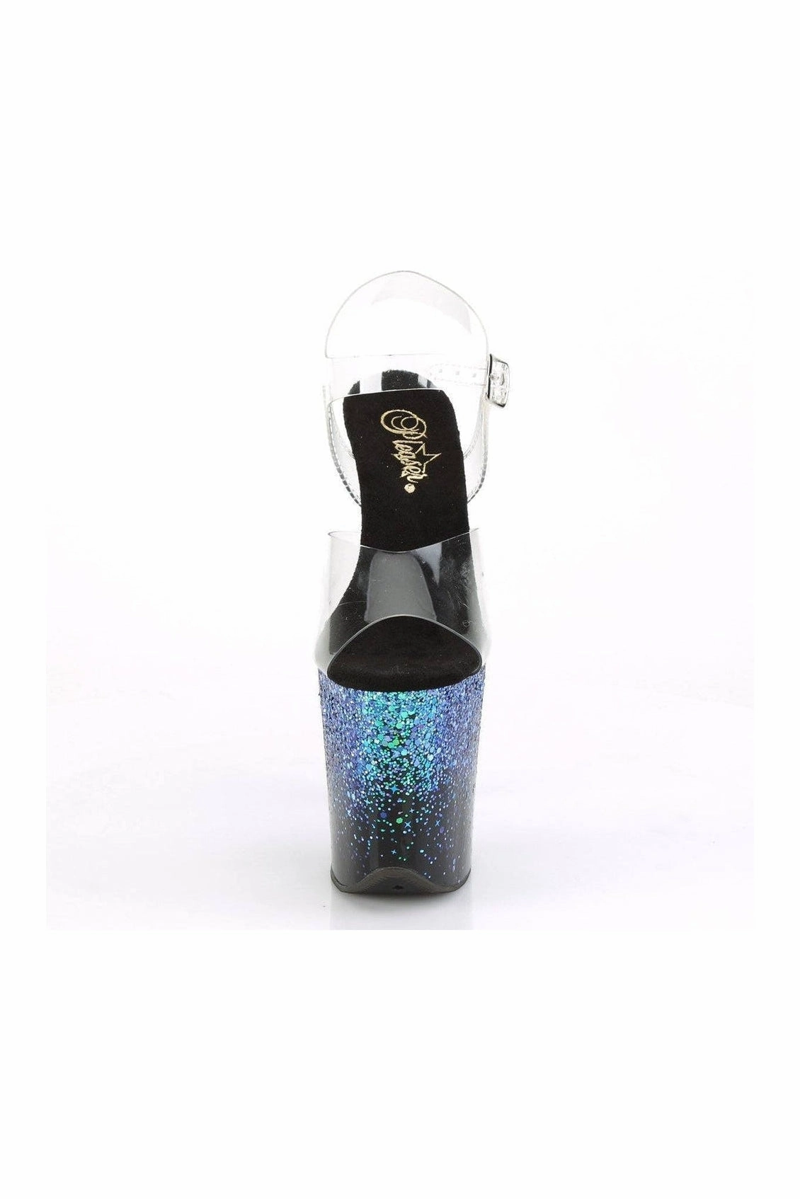 FLAMINGO-808SS Exotic Platform Sandal | Clear Vinyl