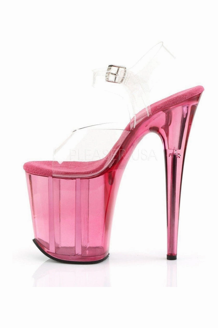 FLAMINGO-808T Platform Sandal  | Clear Vinyl