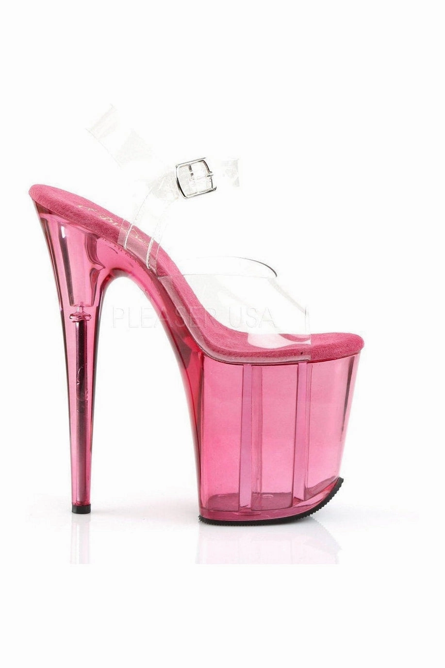 FLAMINGO-808T Platform Sandal  | Clear Vinyl