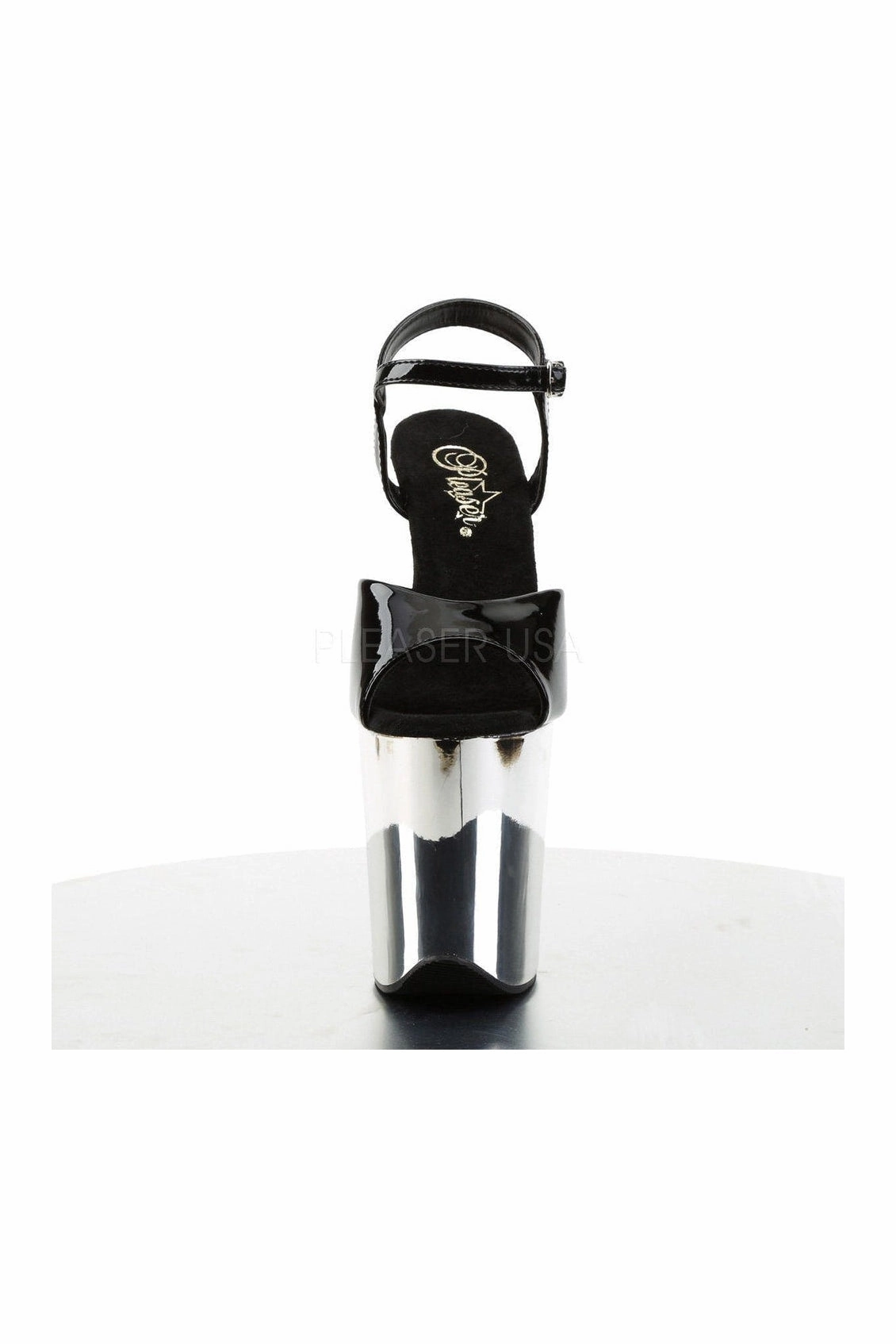 FLAMINGO-809 Platform Sandal  | Black Patent