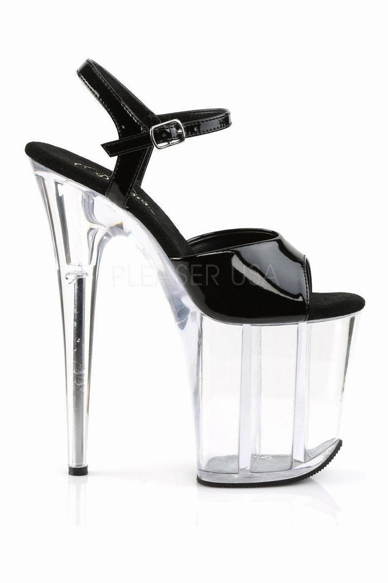 FLAMINGO-809 Platform Sandal  | Black Patent