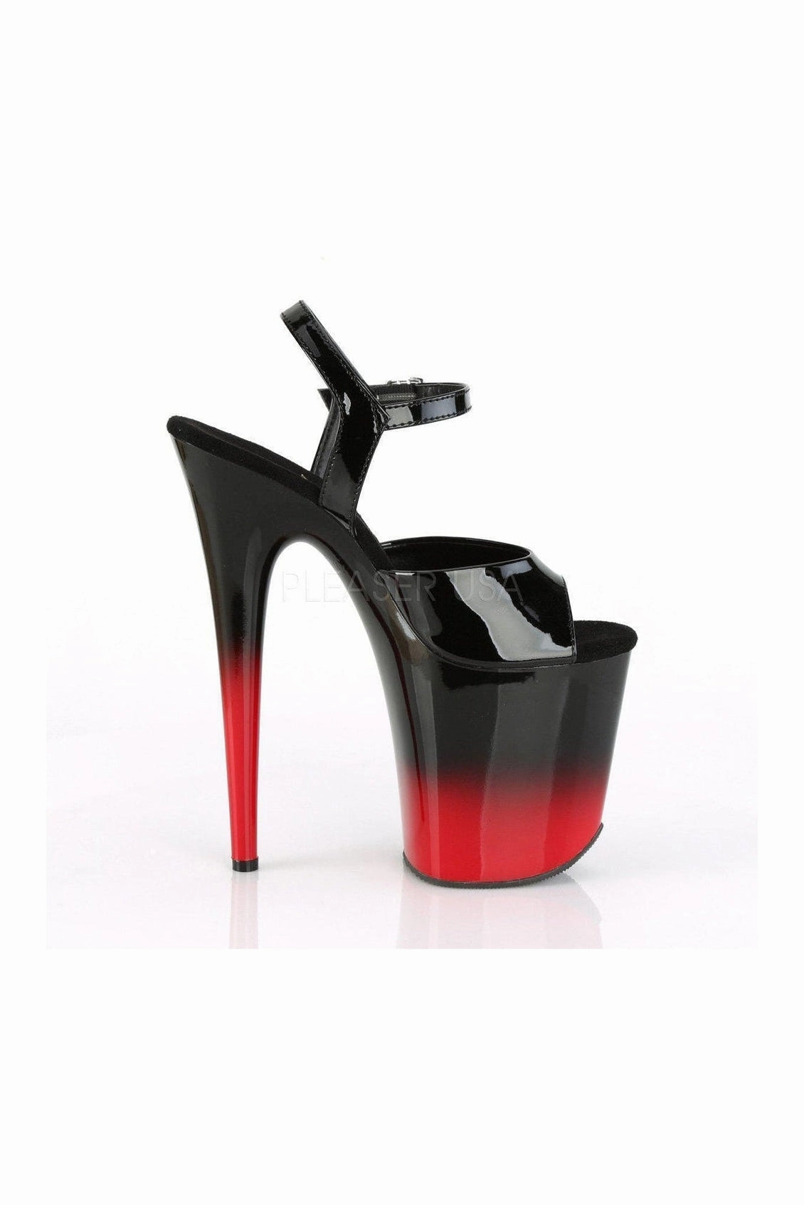 FLAMINGO-809BR-H Platform Sandal | Black Patent