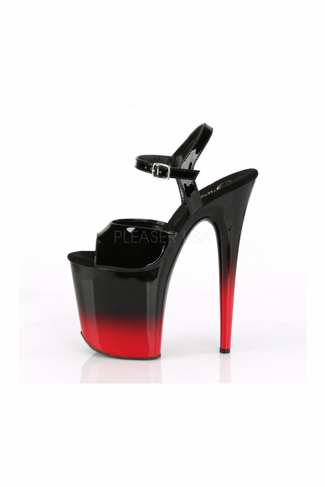 FLAMINGO-809BR-H Platform Sandal | Black Patent