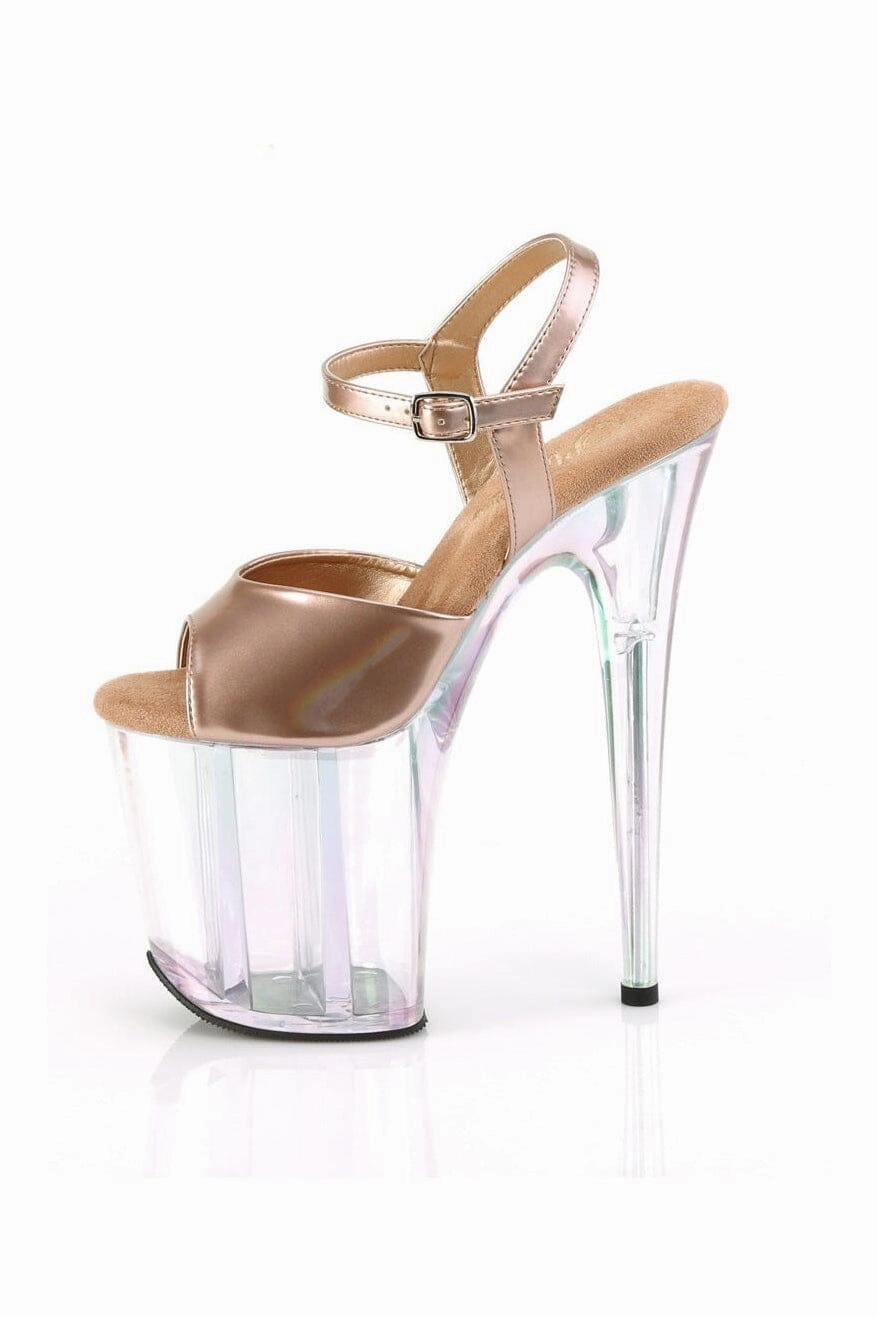 FLAMINGO-809HT Rose Gold Patent Sandal